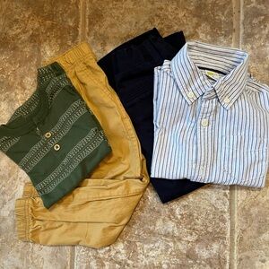 Stylish Kids' Green and Tan Shorts by [Brand]